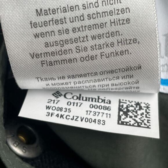 Columbia Vest Men M Black Green Reversible Fleece Plaid Lined Full Zip Hike Fish - Picture 11 of 11